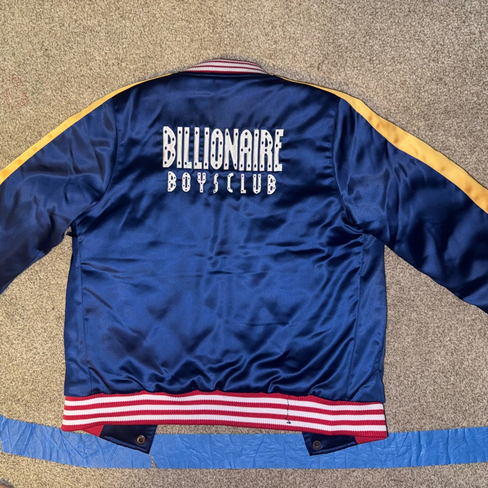 Billionaire Boys Club Blue and Yellow Varsity Jacket